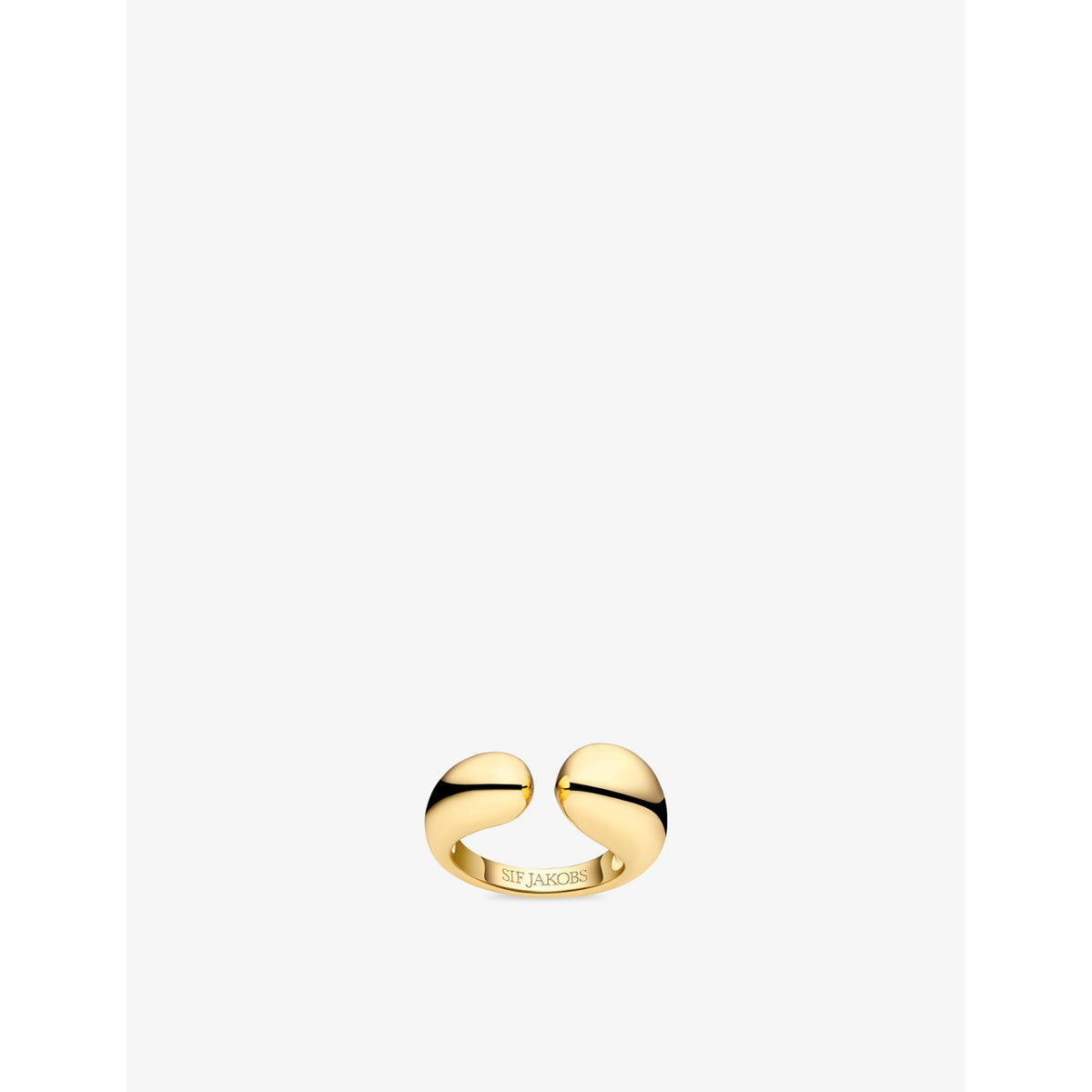Goccia Pianura 18ct Yellow Gold-Plated 925 Sterling-Silver Ring - K