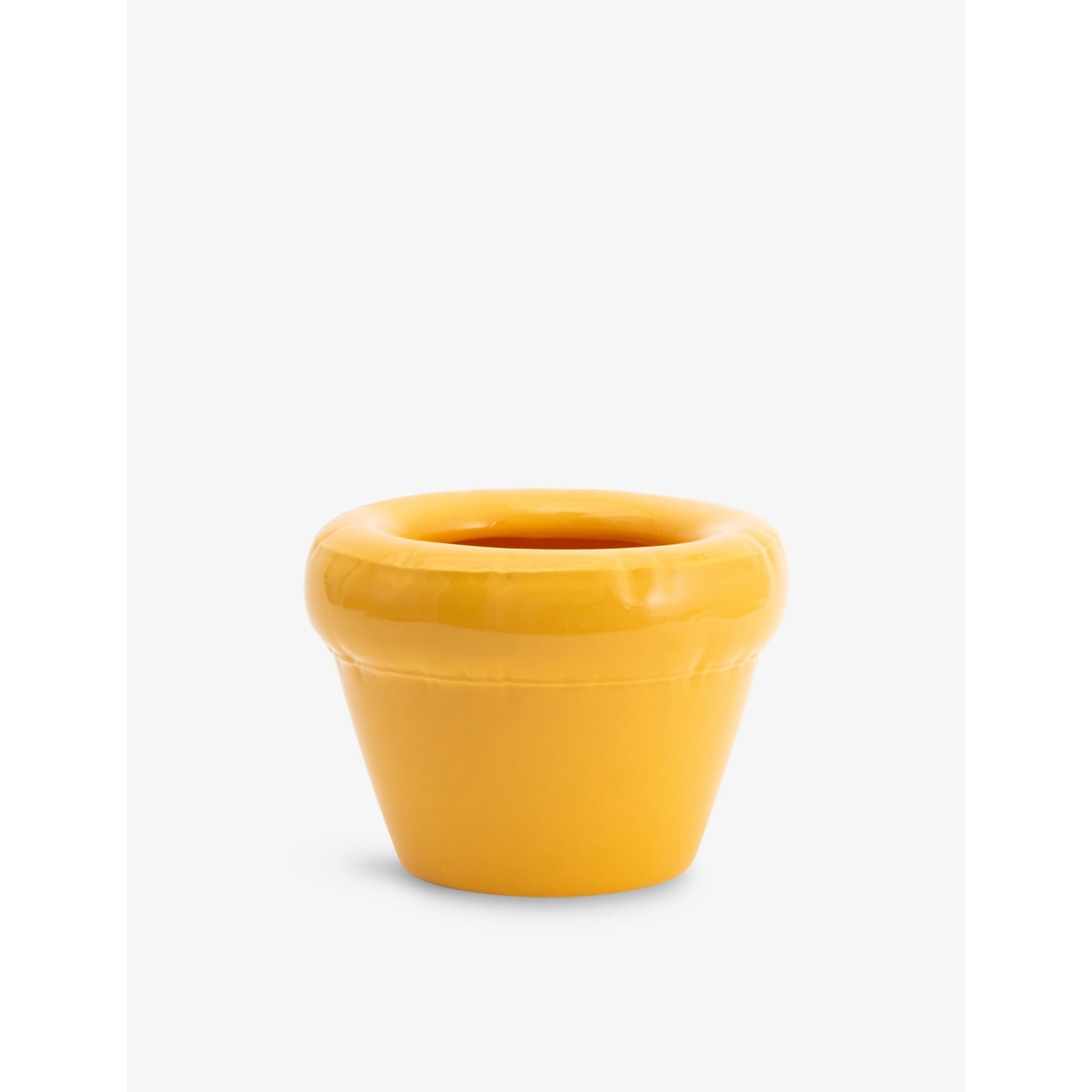 Pierre Ceramic Planter 25cm - Bone White Gloss