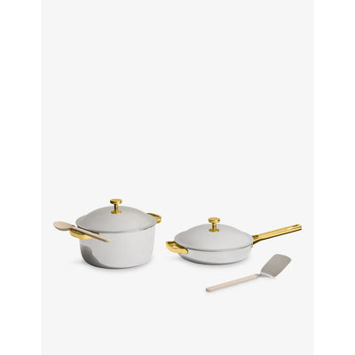 selfridges Our Place Home Cook Duo Titanium and Stainless-Steel Pot and Pan Set- Buy online at McGrocer