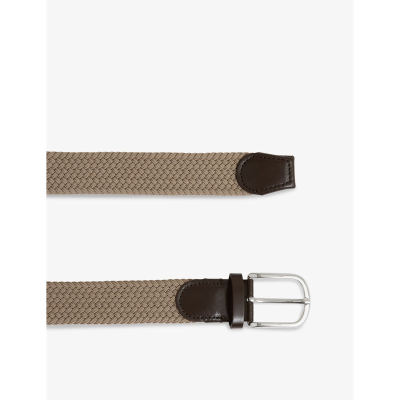 Reiss Elmont woven belt with silver buckle, UK version