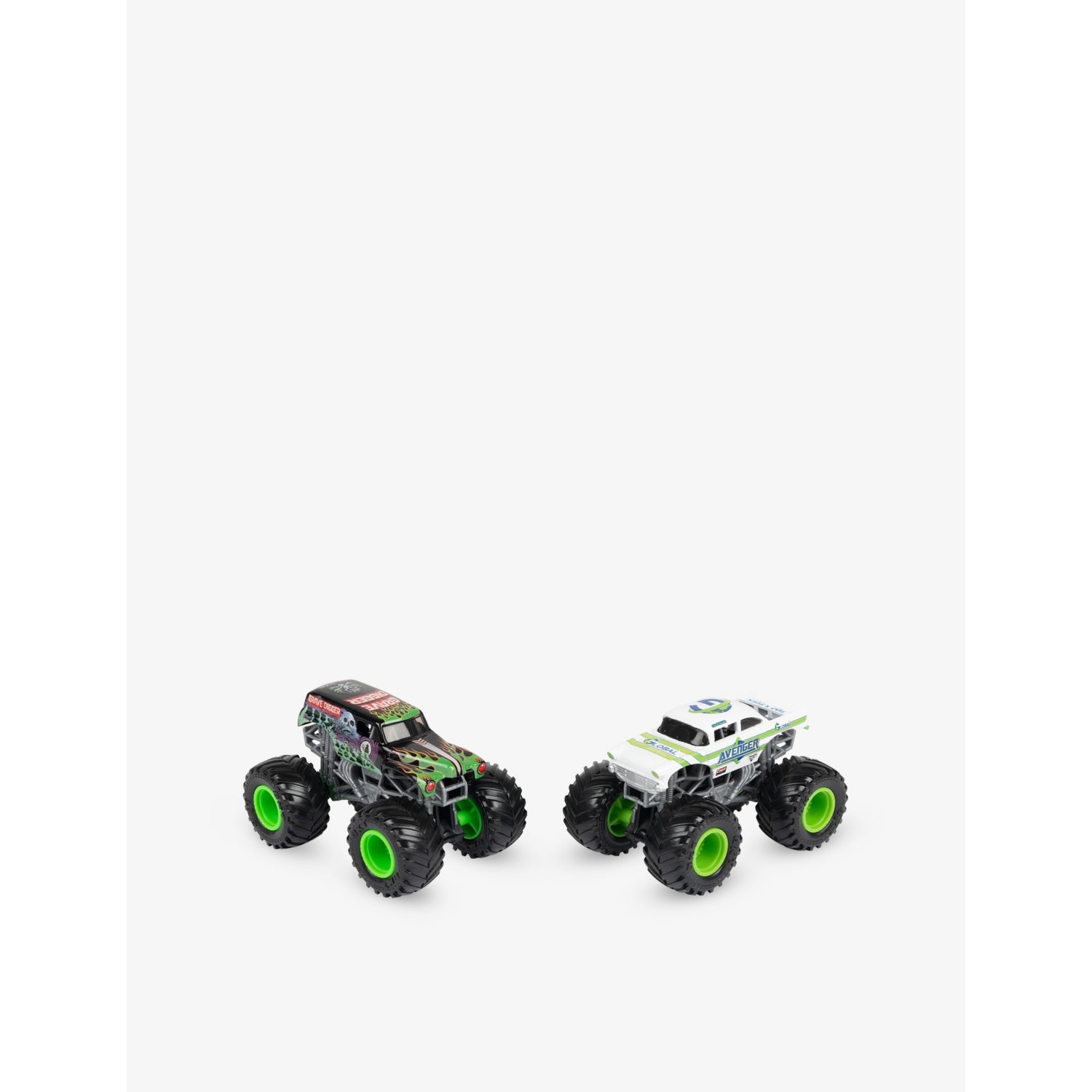 Monster Jam 1:64 toy vehicle pack of two, imported from the UK