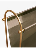 Soho Home Meard leather and brass magazine rack - British product