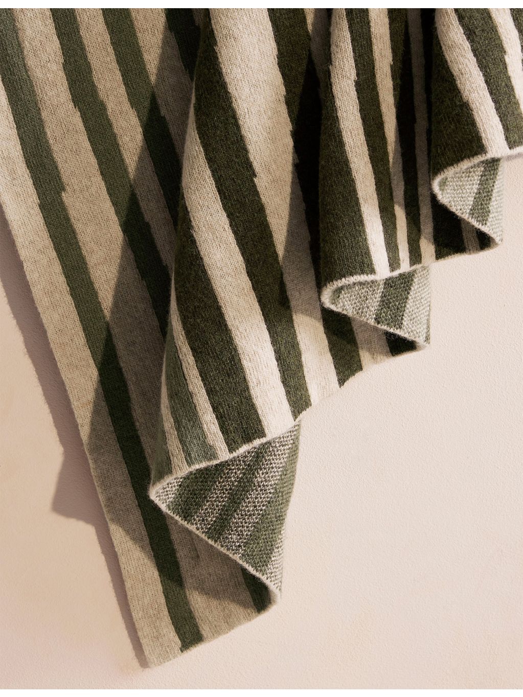 Soho Home striped wool-blend throw 140 x 200cm - British product