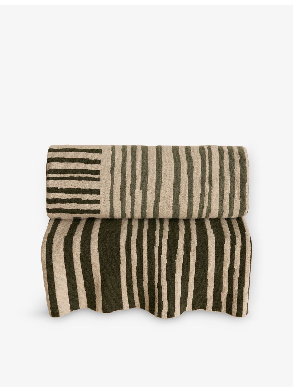 Soho Home striped wool-blend throw 140 x 200cm - British product