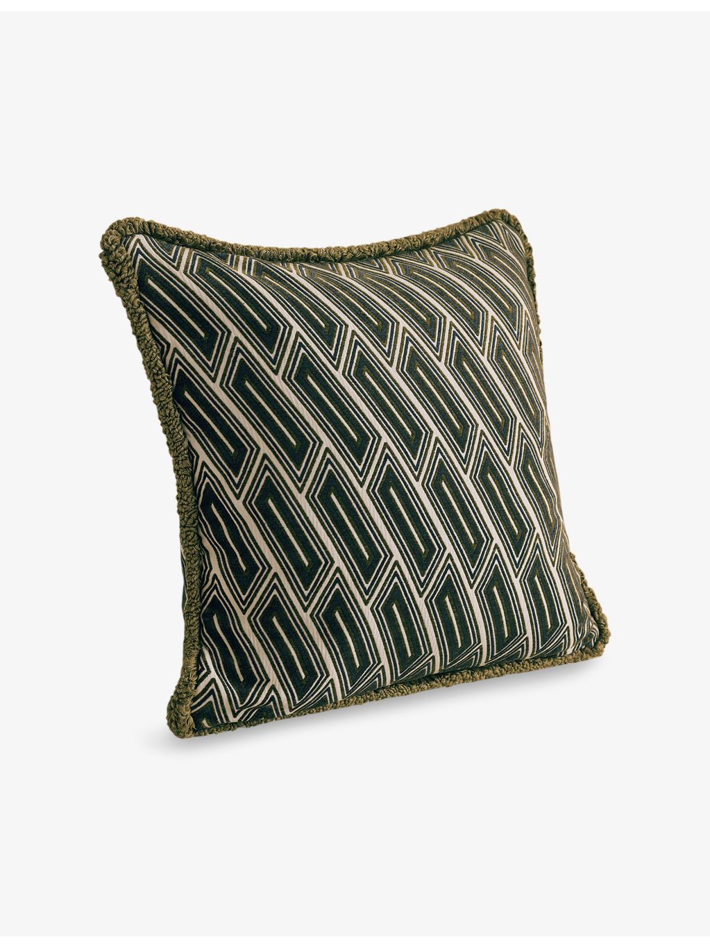 Soho Home Vende olive woven cushion 50cm (British brand)