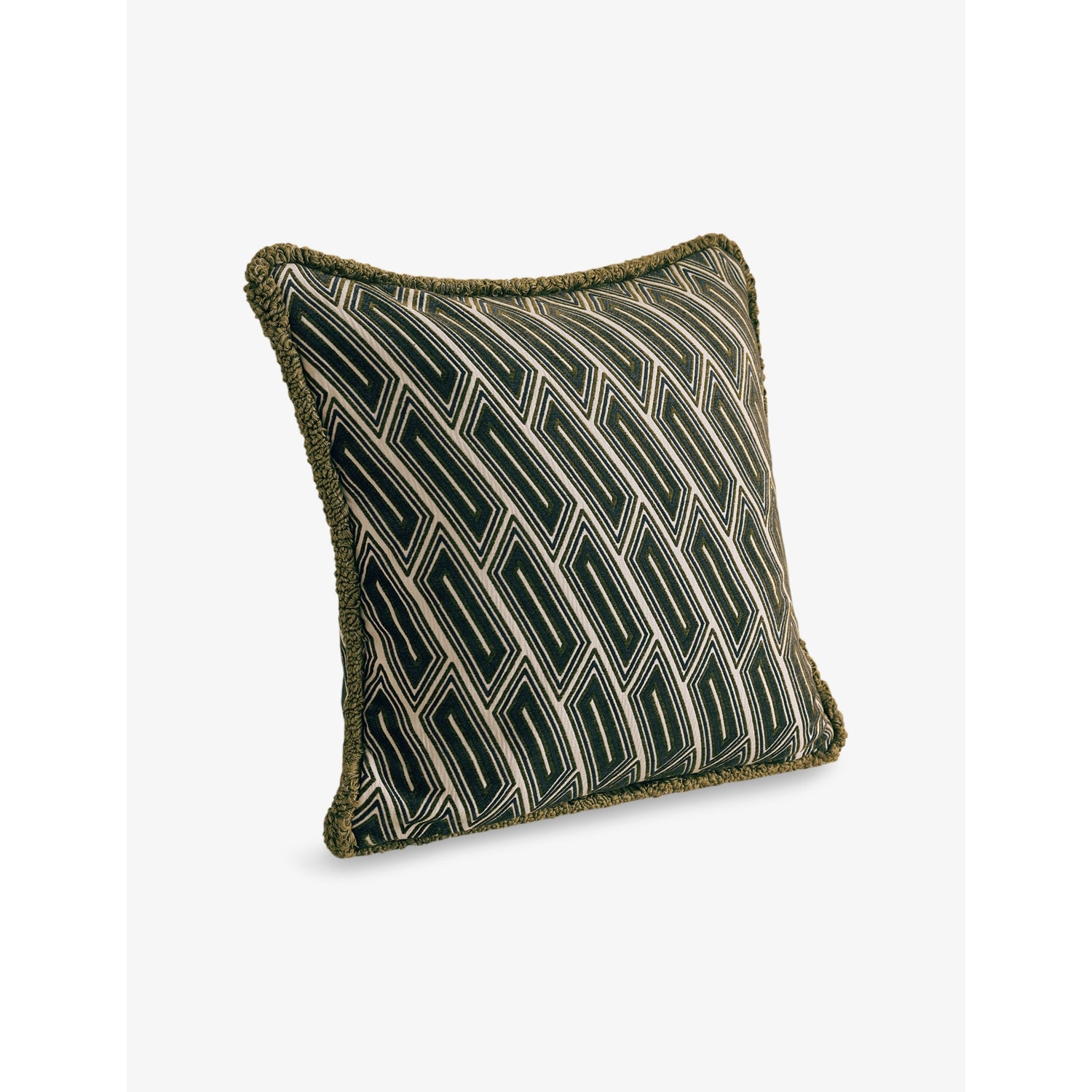 Soho Home Vende olive woven cushion 50cm (British brand)