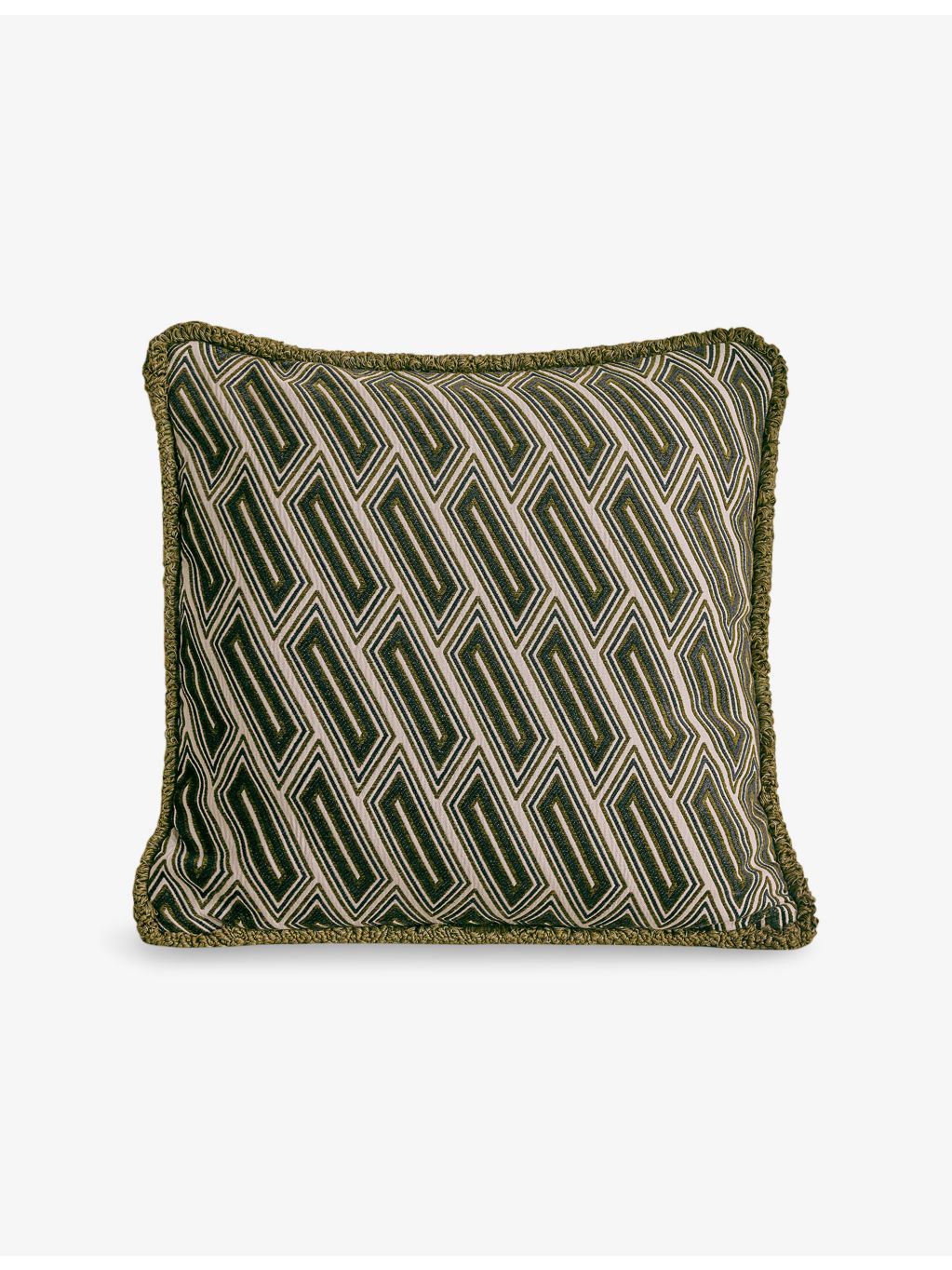 Soho Home Vende olive woven cushion 50cm (British brand)