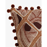Soho Home square woven cushion with pom-pom trim 50cm (British brand)