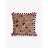 Soho Home square woven cushion with pom-pom trim 50cm (British brand)