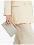 Dune Bellaria angled frame woven clutch, imported from the UK