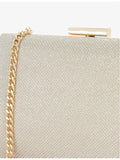 Dune Bellaria angled frame woven clutch, imported from the UK