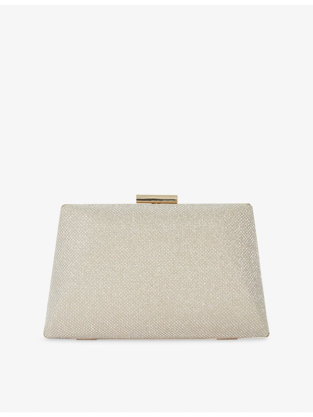Dune Bellaria angled frame woven clutch, imported from the UK