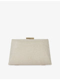Dune Bellaria angled frame woven clutch, imported from the UK
