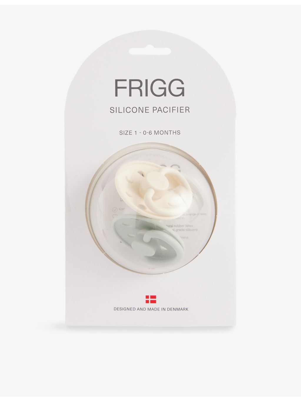 Mushie FRIGG silicone pacifier pack of two size 1, UK version