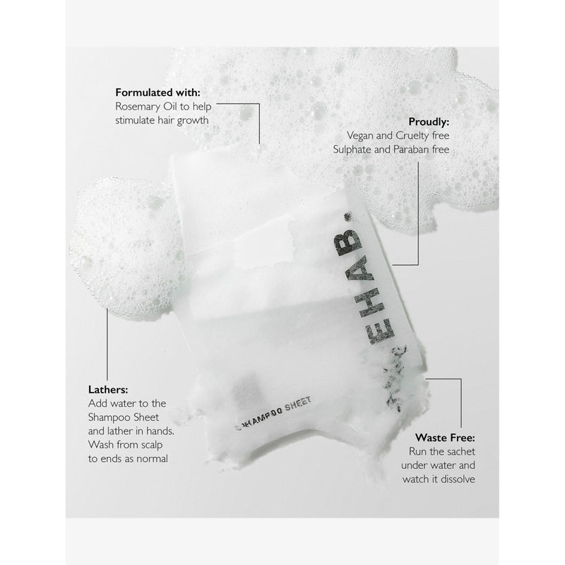 REHAB shampoo sheets pack of 25, UK version