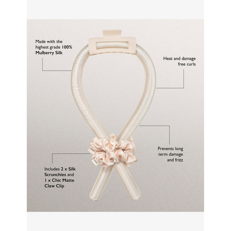 REHAB silk heatless hair curler with mulberry silk - British product