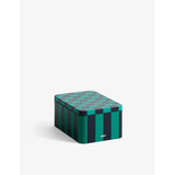 HAY checkerboard pattern small tin container (British brand)
