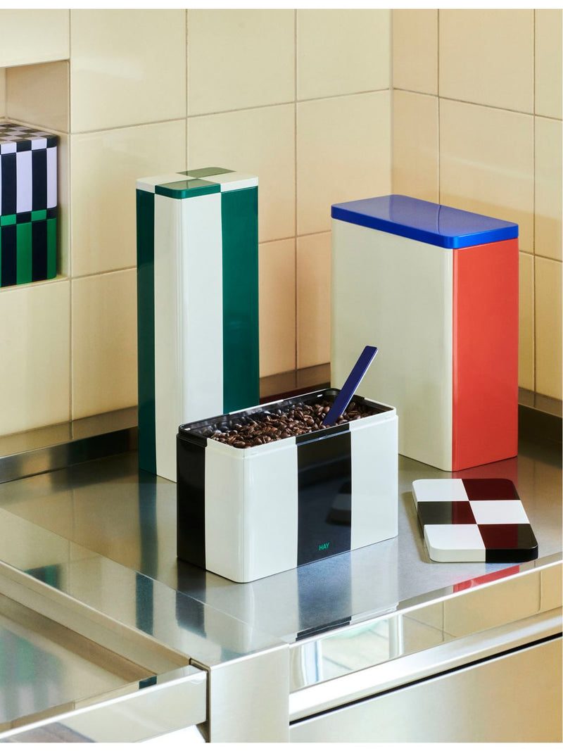 HAY tin container checkerboard large (British brand)