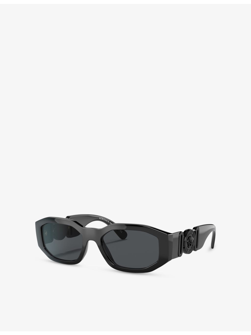 Versace rectangular acetate sunglasses with tinted lenses, UK version
