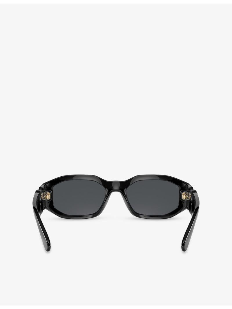 Versace rectangular acetate sunglasses with tinted lenses, UK version