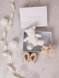 Emile Et Rose Natural Kelsey Knitted Mitt Boottee & Toy Gift Set
