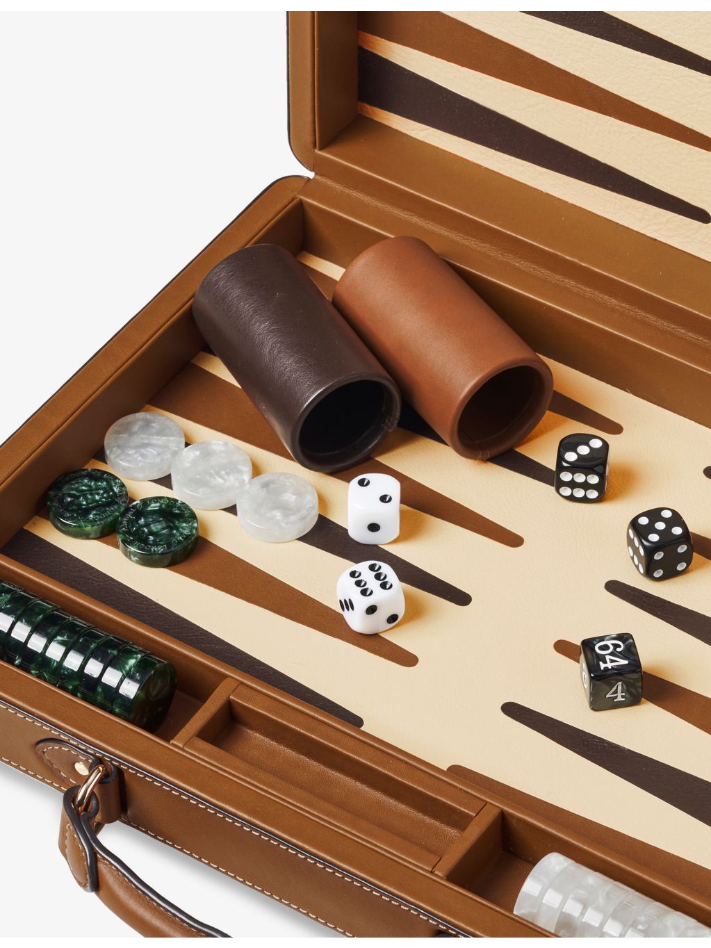 Aspinal of London raffia backgammon set - British product
