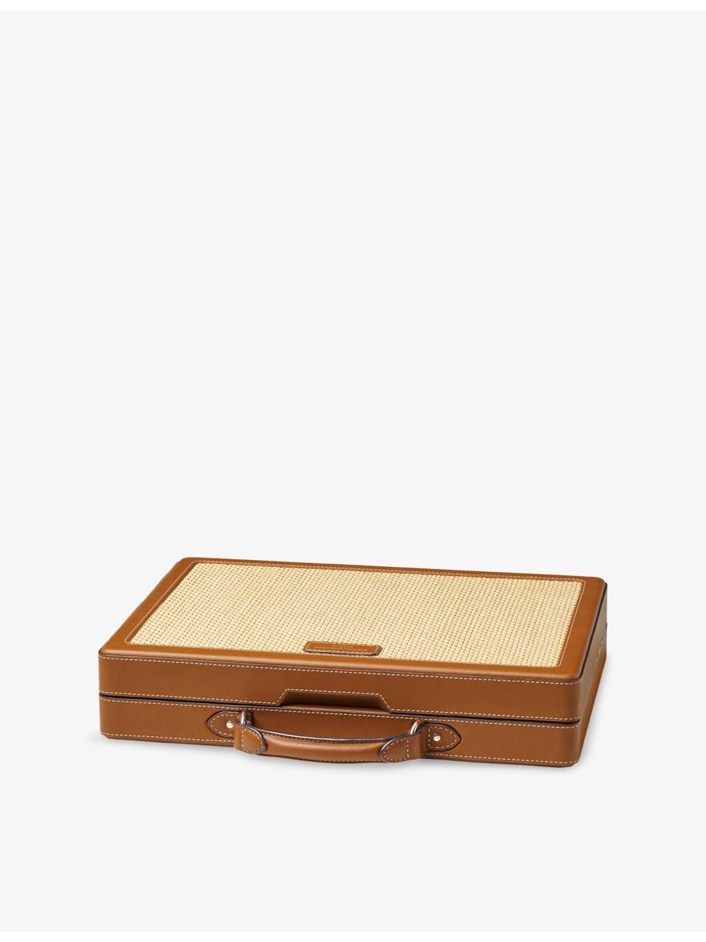 Aspinal of London raffia backgammon set - British product
