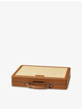 Aspinal of London raffia backgammon set - British product
