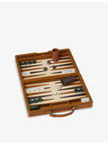 Aspinal of London raffia backgammon set - British product