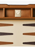 Aspinal of London raffia backgammon set - British product