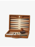 Aspinal of London raffia backgammon set - British product