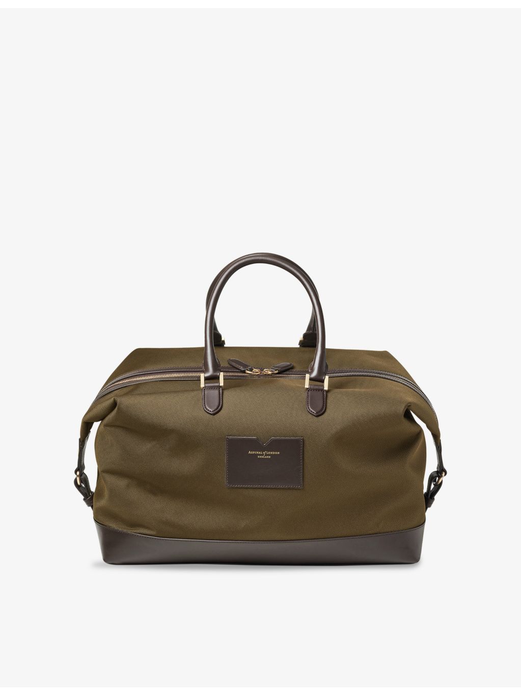 Aspinal of London woven duffle bag with leather trims (British brand)