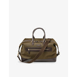 Aspinal of London woven duffle bag with leather trims (British brand)