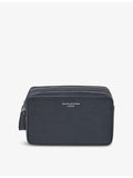 Aspinal of London Mount Street Double Zip leather wash bag, imported from the UK