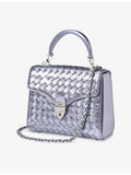 Aspinal of London Mayfair Midi woven leather top-handle bag (British brand)