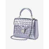 Aspinal of London Mayfair Midi woven leather top-handle bag (British brand)