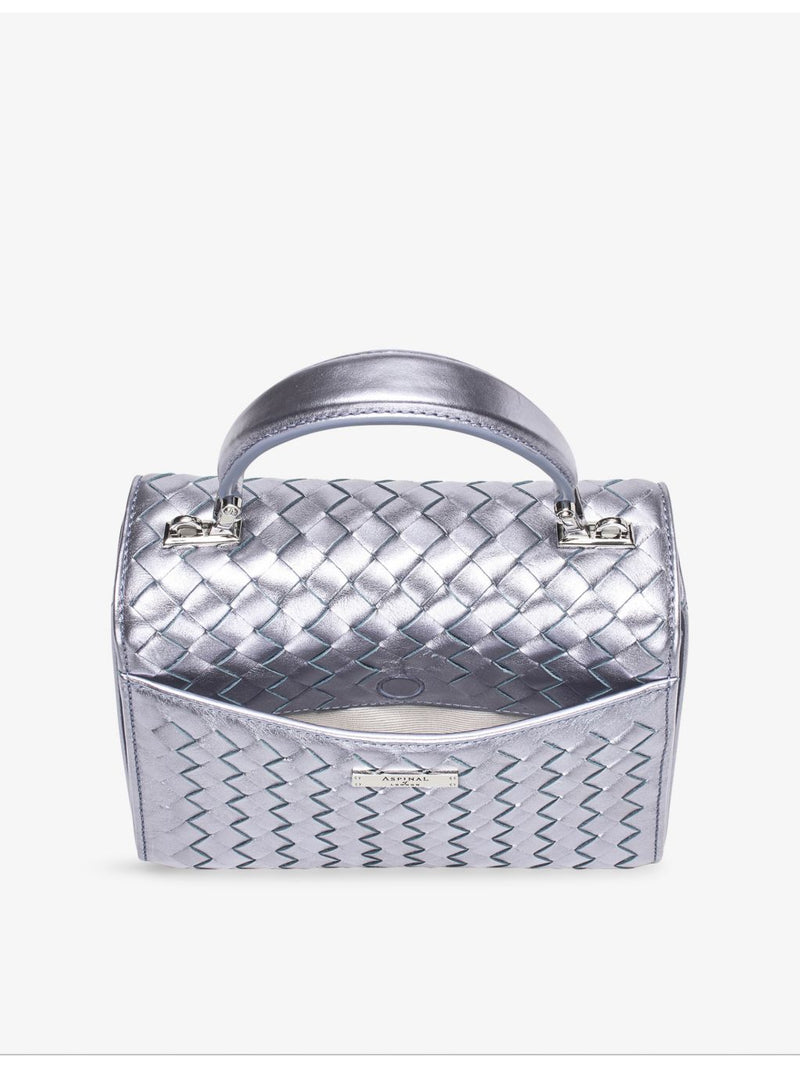Aspinal of London Mayfair Midi woven leather top-handle bag (British brand)