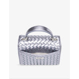 Aspinal of London Mayfair Midi woven leather top-handle bag (British brand)