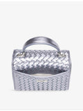 Aspinal of London Mayfair Midi woven leather top-handle bag (British brand)