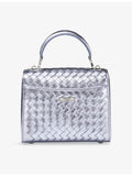 Aspinal of London Mayfair Midi woven leather top-handle bag (British brand)