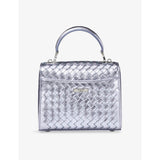 Aspinal of London Mayfair Midi woven leather top-handle bag (British brand)