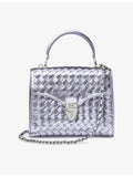 Aspinal of London Mayfair Midi woven leather top-handle bag (British brand)