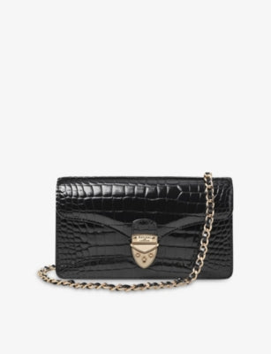 Aspinal of London Mayfair 2 leather clutch bag (British brand)