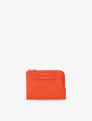 Aspinal of London travel zipped leather wallet (British brand)
