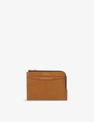 Aspinal of London travel zipped leather wallet (British brand)