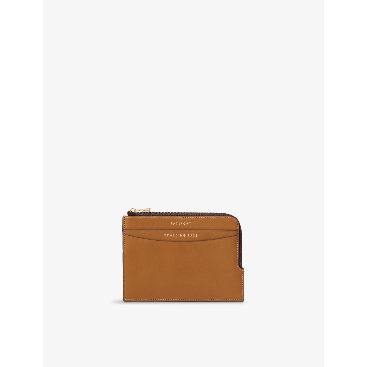 Travel Zipped Leather Wallet - CORAL