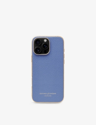 Aspinal of London logo-embossed leather phone case iPhone 16 Max - British product
