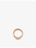 Bvlgari B.zero1 Rock ring in 18ct rose gold and ceramic (British brand)
