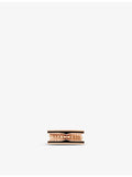 Bvlgari B.zero1 Rock ring in 18ct rose gold and ceramic (British brand)