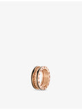 Bvlgari B.zero1 Rock ring in 18ct rose gold and ceramic (British brand)